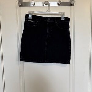 Calvin Klein Jeans Black Denim Mini Skirt